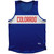 Colorado Finish Line State Flag Sport Tank Top Made In USA - Blue Colorado Finish Line State Flag Sport Tank Top Made In USA - Blue