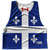 Quebec Province Flag and Canada Flag Reversible Lacrosse Pinnie Made In USA - White Blue Quebec Province Flag and Canada Flag Reversible Lacrosse Pinnie Made In USA - White Blue