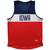 Iowa Finish Line State Flag Sport Tank Top Made In USA - Blue Red