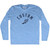 Custom Running Track Winged Foot Adult Tri-Blend Long Sleeve T-shirt - Athletic Blue Custom Running Track Winged Foot Adult Tri-Blend Long Sleeve T-shirt - Athletic Blue