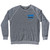 Hello My Name Is Small Chest Adult Tri-Blend Sweatshirt - Athletic Grey
