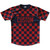 Navy Blue & Red Custom Checkerboard Running Shirt Made in USA - Navy Blue & Red