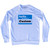 Hello My Name Is Large Chest Adult Tri-Blend Sweatshirt - White