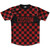 Black & Red Custom Checkerboard Running Shirt Made in USA - Black & Red