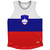 Slovenia Country Flag Athletic Tank Top Made in USA-Blue Red