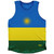 Rwanda Country Flag Athletic Tank Top Made in USA - Blue Green Rwanda Country Flag Athletic Tank Top Made in USA - Blue Green