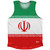 Iran Country Flag Athletic Tank Top Made in USA - Greem White