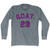 Goat 23 Purple Art Adult Tri-Blend Long Sleeve T-Shirt-Athletic Grey