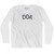 DOA Dead On Arrival  Adult Cotton Long Sleeve T-Shirt - White