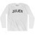 Julien Adult Cotton Long Sleeve T-shirt - White