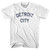 Detroit City Womens Cotton Junior Cut T-Shirt - White