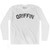 Griffin Adult Cotton Long Sleeve T-shirt-White