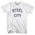 Steel Adult Cotton T-Shirt - White