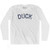 North Carolina Duck Adult Cotton Long Sleeve Vintage T-shirt-White