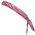 Zebra Dark Red & White Elastic Tie Running Fitness Skinny Headbands Made In USA - Red White