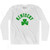 Kentucky State Shamrock Cotton Long Sleeve T-shirt - White