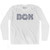 Brunswick Airport BQK Adult Cotton Long Sleeve T-shirt - White