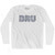 Brussels Airport BRU Adult Cotton Long Sleeve T-shirt - White