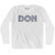 Doha DOH Airport Adult Cotton Long Sleeve T-shirt - White