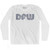 Dallas DFW Airport Adult Cotton Long Sleeve T-shirt - White