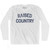 Raised Country Adult Cotton Long Sleeve T-shirt - White