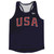 USA 68 Running Track Tops Made In USA - Navy