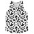 Dalmatian Pattern Dog Spots Running Track Top Made In USA - White Black