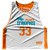 Flint Tropics Orange White Moon 33 White Side Reversible Lacrosse Pinnie Made In USA - White Flint Tropics Orange White Moon 33 White Side Reversible Lacrosse Pinnie Made In USA - White