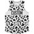Dalmatian Dog Spots Pattern Finish Line Sport Tank Top Made In USA - White Black