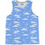 Clouds Basketball Singlets - Blue White