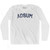 Adsum Adult Cotton Long Sleeve T-shirt - White