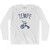 Tempe City Tricycle Adult Cotton Long Sleeve T-shirt - White