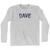 Dave Adult Cotton Long Sleeve T-shirt - Grey Heather