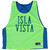 Santa Barbara Isla Vista Lacrosse Pinnie Made In USA - Royal & Neon Green