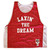 Laxin' The Dream Lacrosse Pinnie Made In USA - Red and White