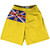 Niue Country Heritage Flag Lacrosse Shorts Made In USA - Yellow
