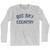 Montana Big Sky Country Nickname Adult Cotton Long Sleeve T-shirt - Grey Heather