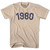 1980 Year Celebration Adult Cotton T-shirt - Creme