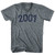 2001 Year Celebration Adult Tri-Blend V-neck Junior Cut Womens T-shirt - Athletic Grey