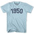 1950 Year Celebration Adult Cotton T-shirt - Light Blue