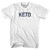 Keto Adult Cotton T-shirt - White
