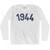 1944 Year Celebration Adult Cotton Long Sleeve T-shirt - White