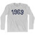 1969 Year Celebration Adult Cotton Long Sleeve T-shirt - Grey Heather