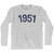 1951 Year Celebration Adult Cotton Long Sleeve T-shirt - Grey Heather