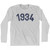 1934 Year Celebration Adult Cotton Long Sleeve T-shirt - Grey Heather