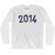 2014 Year Celebration Adult Cotton Long Sleeve T-shirt - White