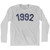 1992 Year Celebration Adult Cotton Long Sleeve T-shirt - Grey Heather