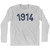 1914 Year Celebration Adult Cotton Long Sleeve T-shirt - Grey Heather