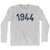 1944 Year Celebration Adult Cotton Long Sleeve T-shirt - Grey Heather