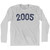 2005 Year Celebration Adult Cotton Long Sleeve T-shirt - Grey Heather